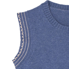 Beaufort Blue Wool Blend Sleeveless Knit Size label removed