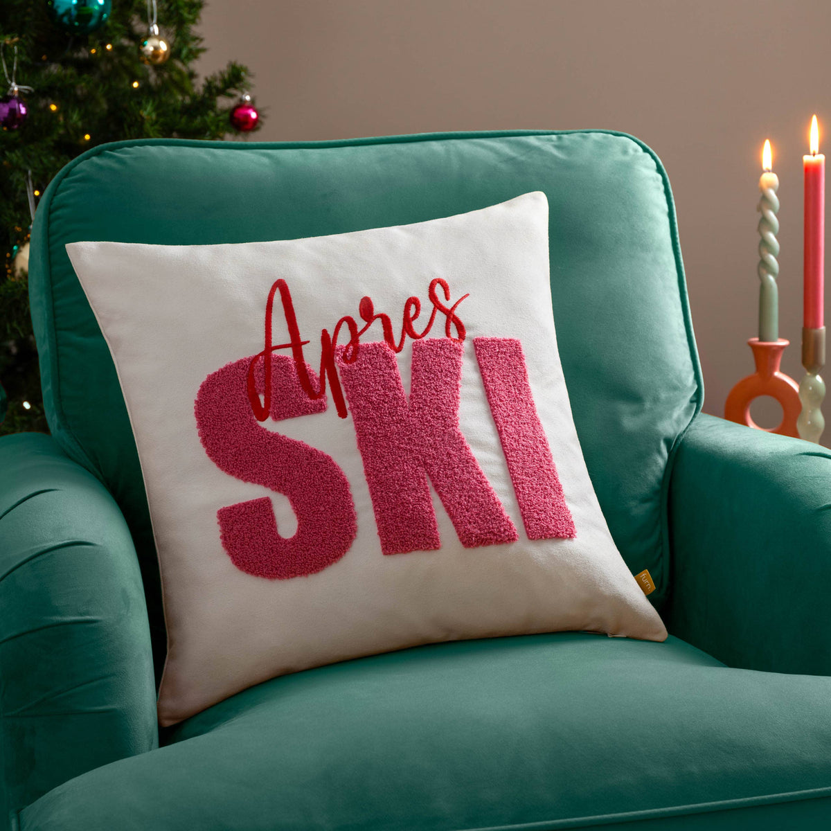 'Après Ski' Tufted Cushion Cover