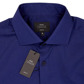 Moss London Blue Slim Fit Shirt