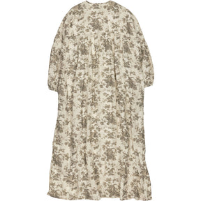 By Walid Floral Linen Midi Dress