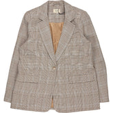 Hush Biscuit Beige Meena Checked Blazer