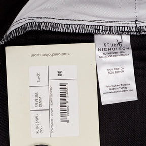 Studio Nicholson Black Selvedge Denim Boyfriend Pants