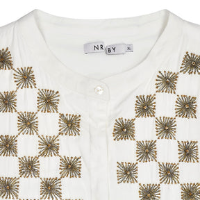 NRBY White Embroidered Blouse