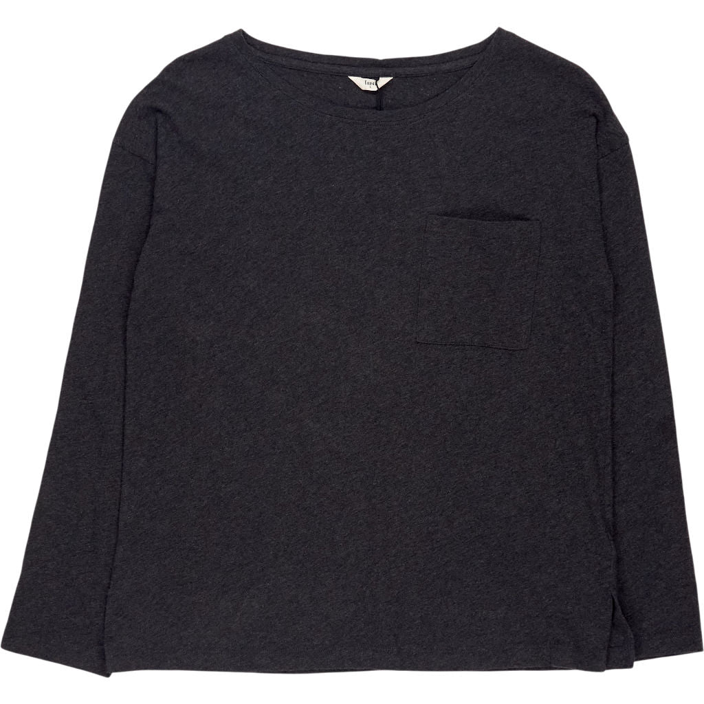 Hush Charcoal Marl Maya Cotton Jersey Pyjama Top