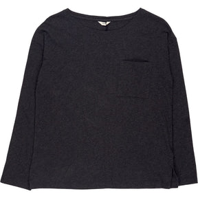 Hush Charcoal Marl Maya Cotton Jersey Pyjama Top