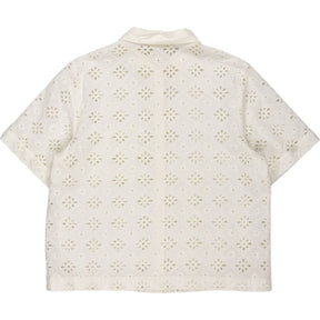 WYSE White Cotton Schiffly Shirt