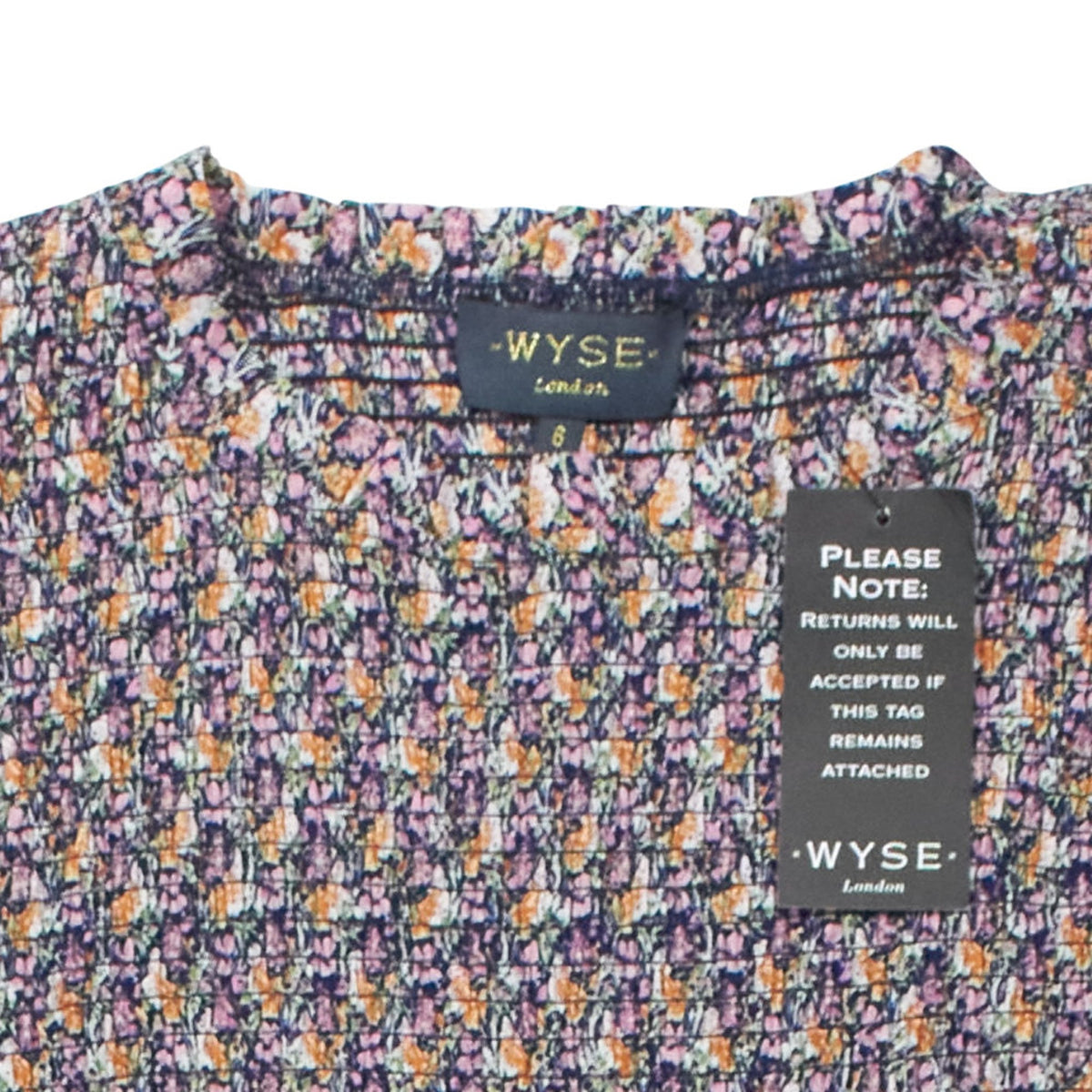 Wyse Purple Floral Midi Dress