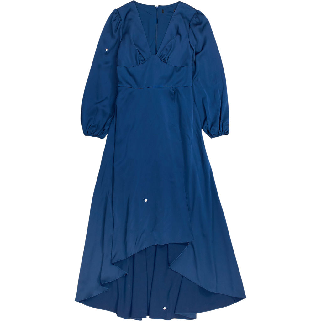 River Island Blue Asymmetric Midi Dress