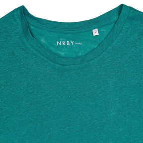 NRBY Teal Linen T-Shirt
