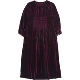 Wyse Plum Velvet Bree Silk Blend Dress