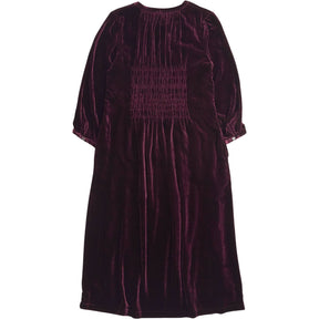 Wyse Plum Velvet Bree Silk Blend Dress