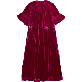 NRBY Pink Velvet Midi Dress