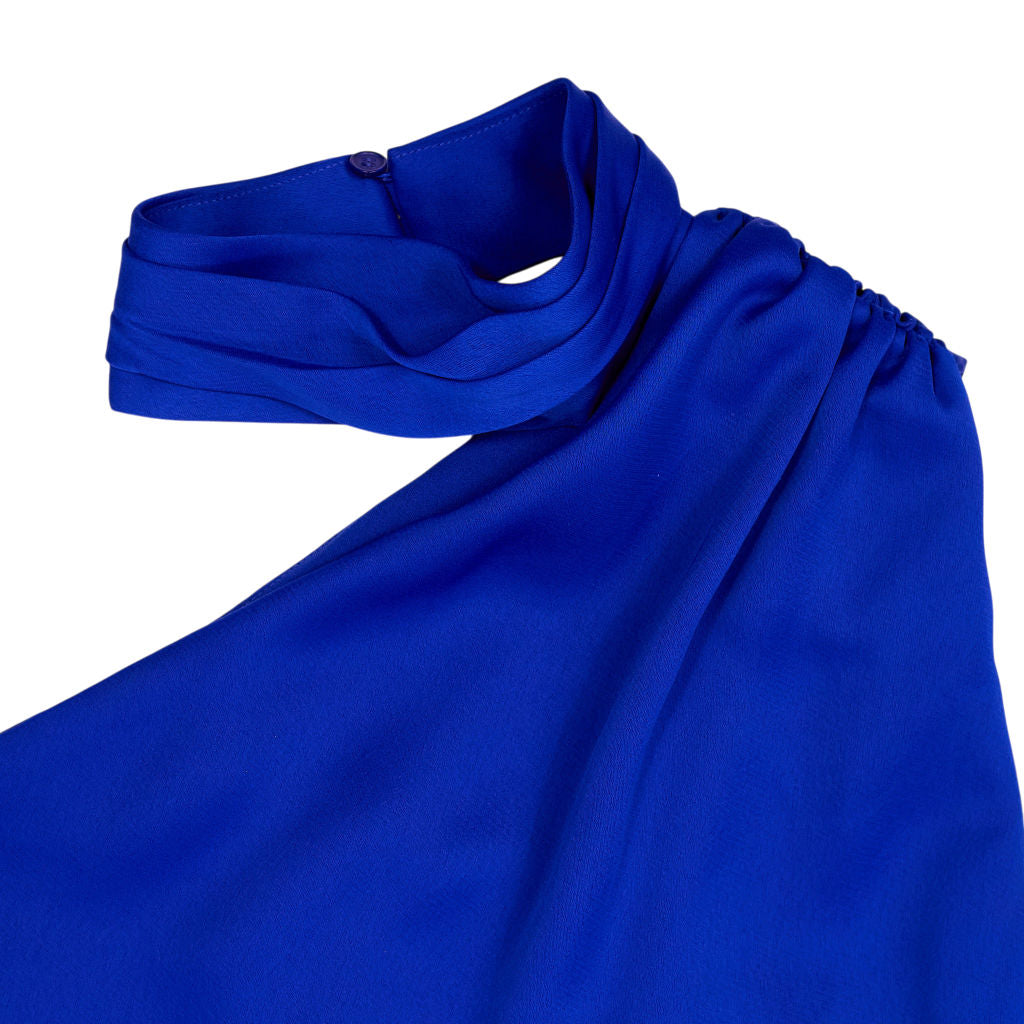 Reiss Blue One-Shoulder Ennie Dress