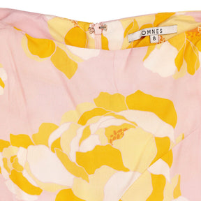 OMNES Pink Floral Midi Skirt