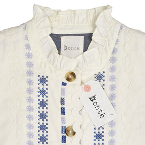 Bonté Ecru Blue Gwen Gilet