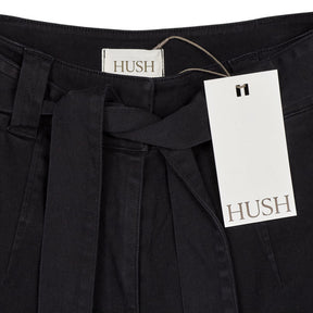 Hush Black High Waist Belted Cargo Trousers