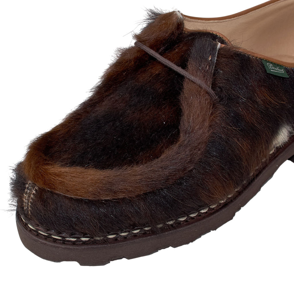 Paraboot Brown Fur Slip-On Shoes