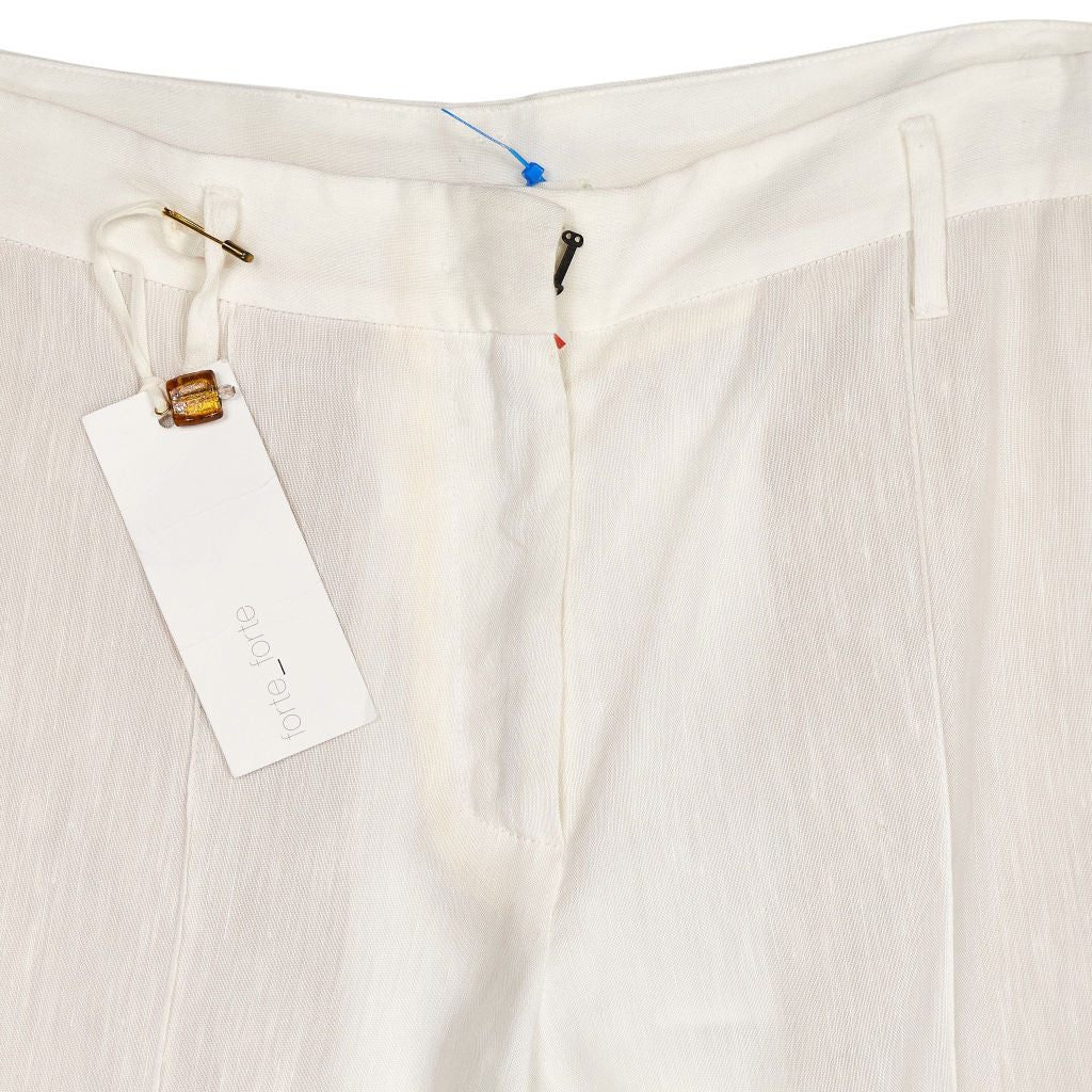 Forte Forte White Linen Blend Trousers