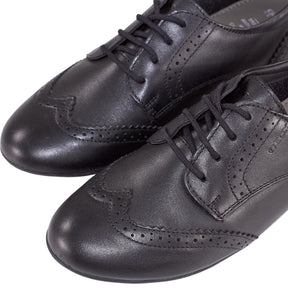 Geox Black J Plie Leather Brogues