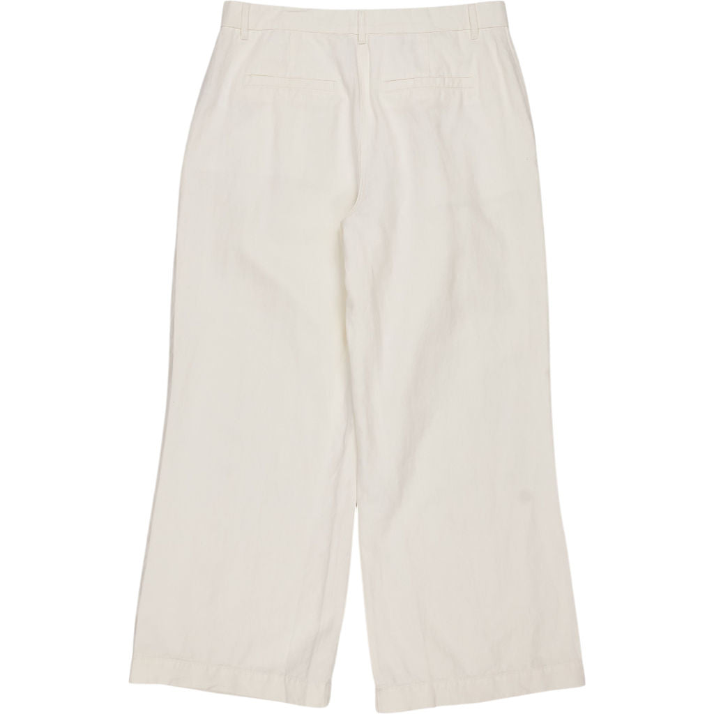 Hush White Lyra Cotton Wide Leg Trousers