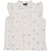 WYSE White Embroidered Melody Lace Top