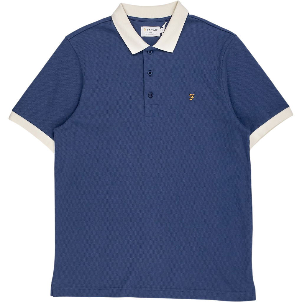 Farah Aegean Blue Clement Polo Shirt