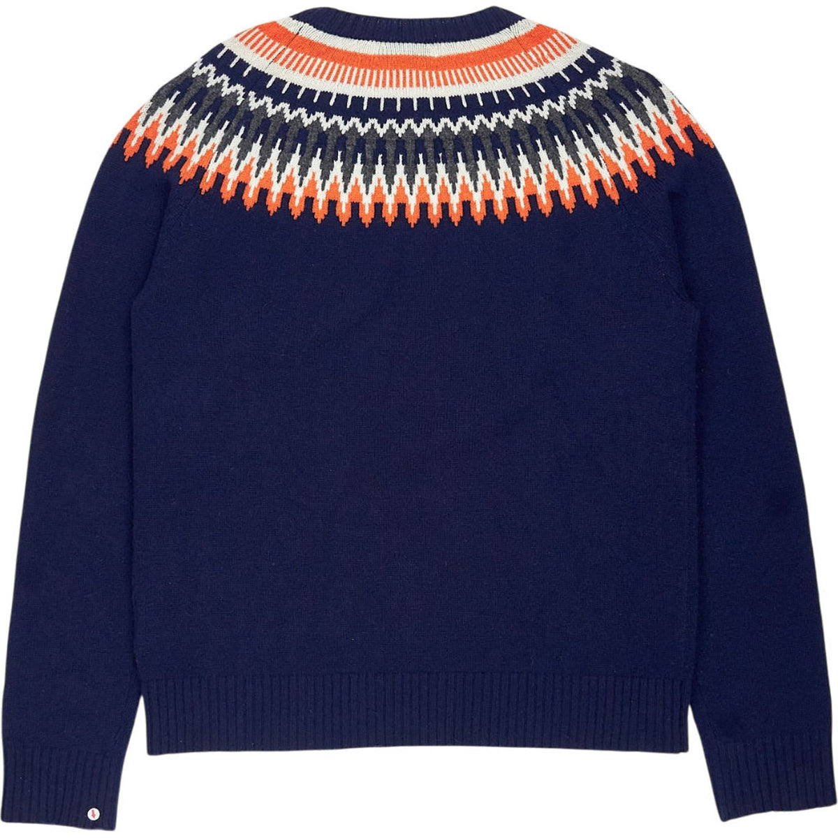 YMC Navy Fair Isle Knit Jumper