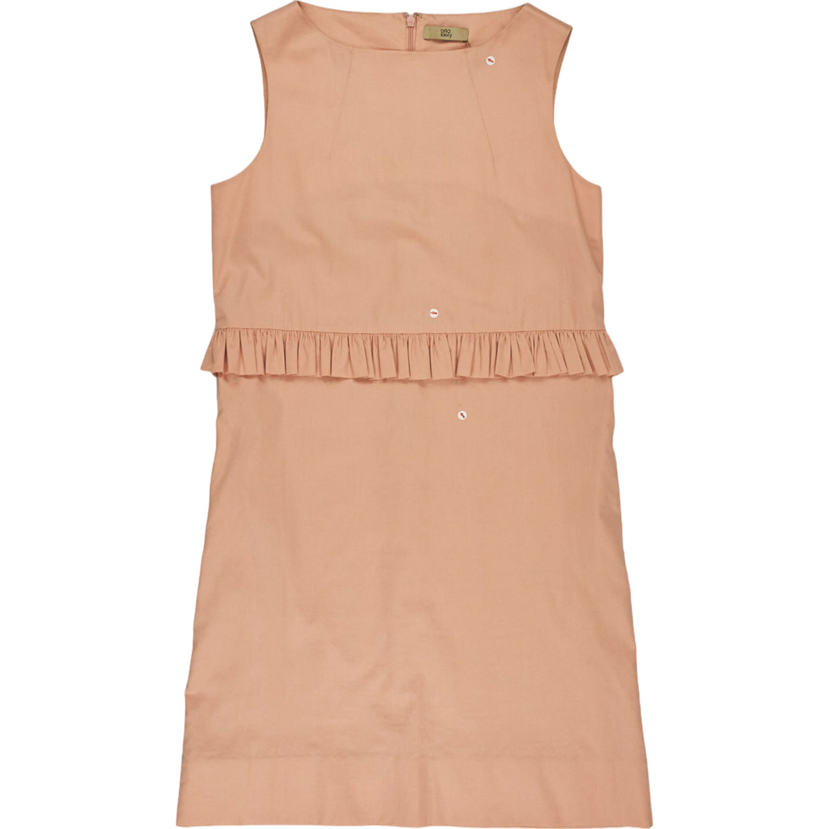 Orla Kiely Peach Ruffle Shift Dress