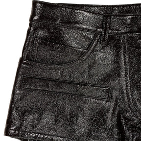 Courrèges Black Vinyl Heritage Shorts