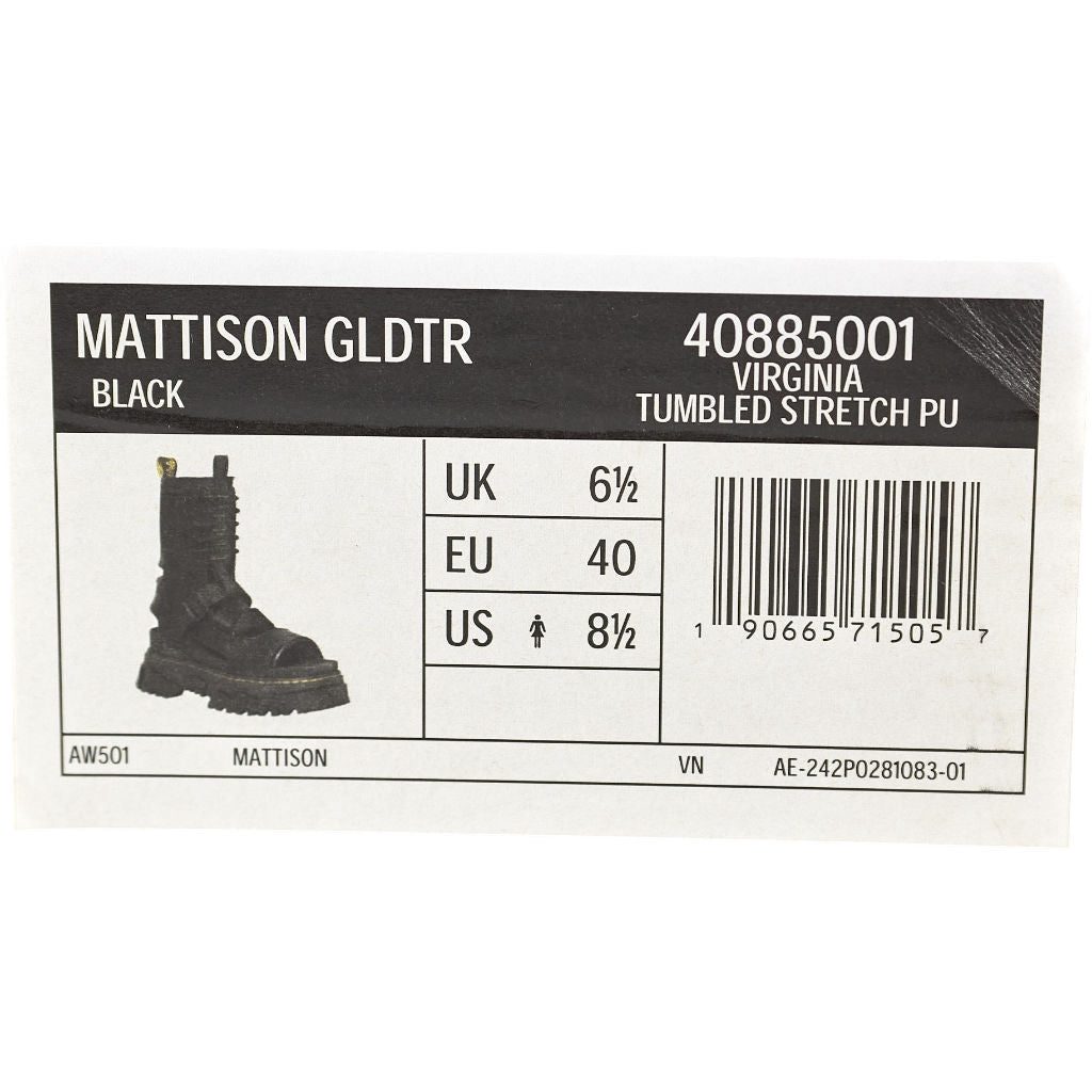 Dr Martens Black Mattison Gladiator Boots