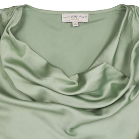 Never Fully Dressed Green Satin Dress