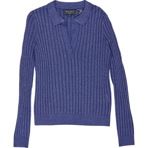Wyse Denim Blue Renee Knit Polo Shirt