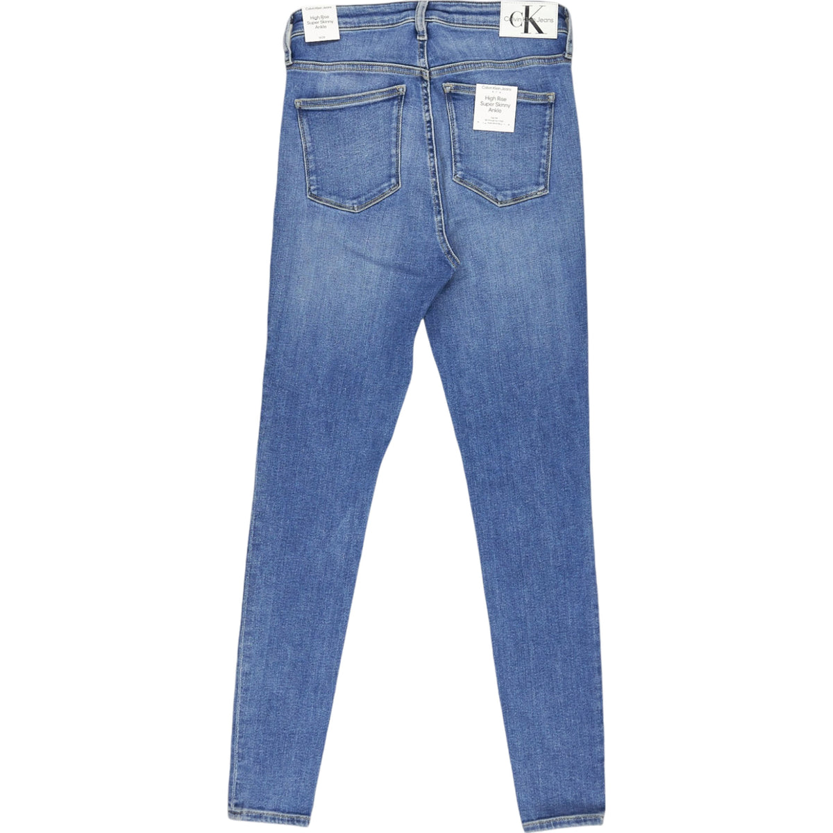 Calvin Klein Blue High Rise Super Skinny Ankle Jeans