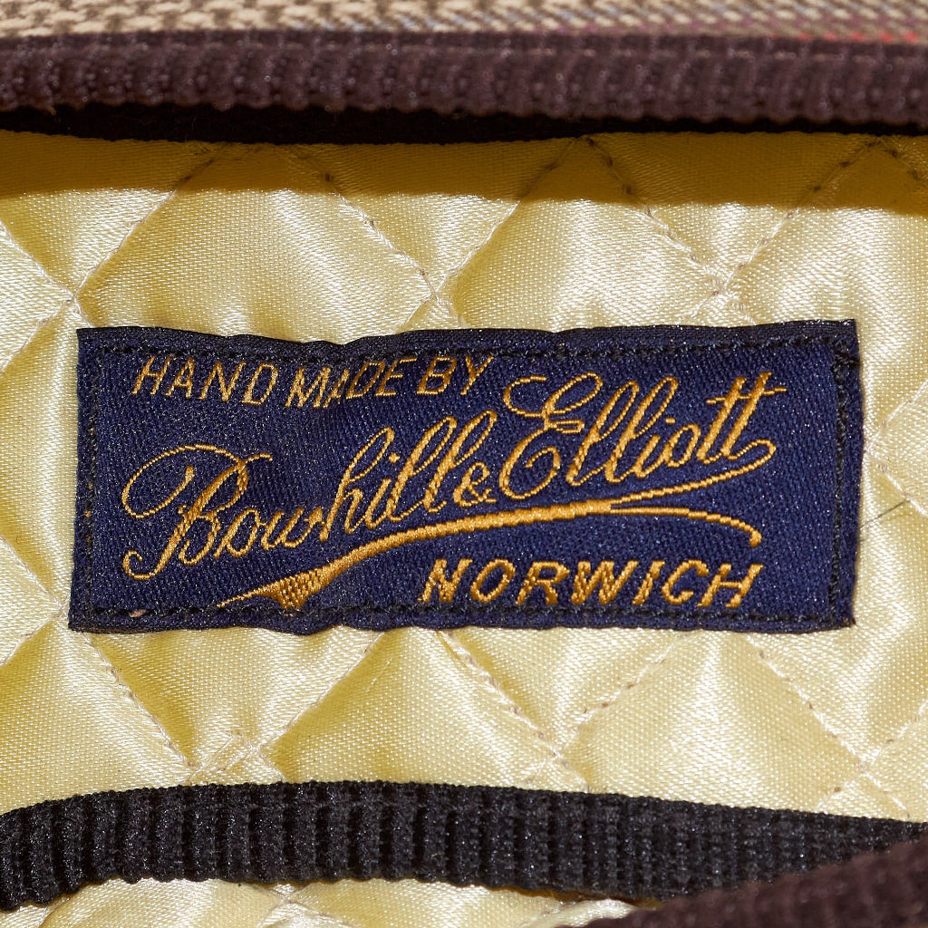 Bowhill & Elliott Brown Stripe Tweed Slippers