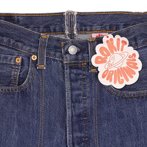 Levi's x Rokit Originals Priscilla Blue Heart Patch Jeans