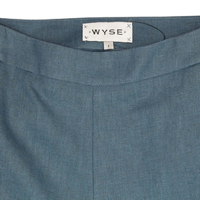 Wyse Blue Button Detail Trousers