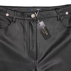 WYSE Black Josie Faux Leather Trousers