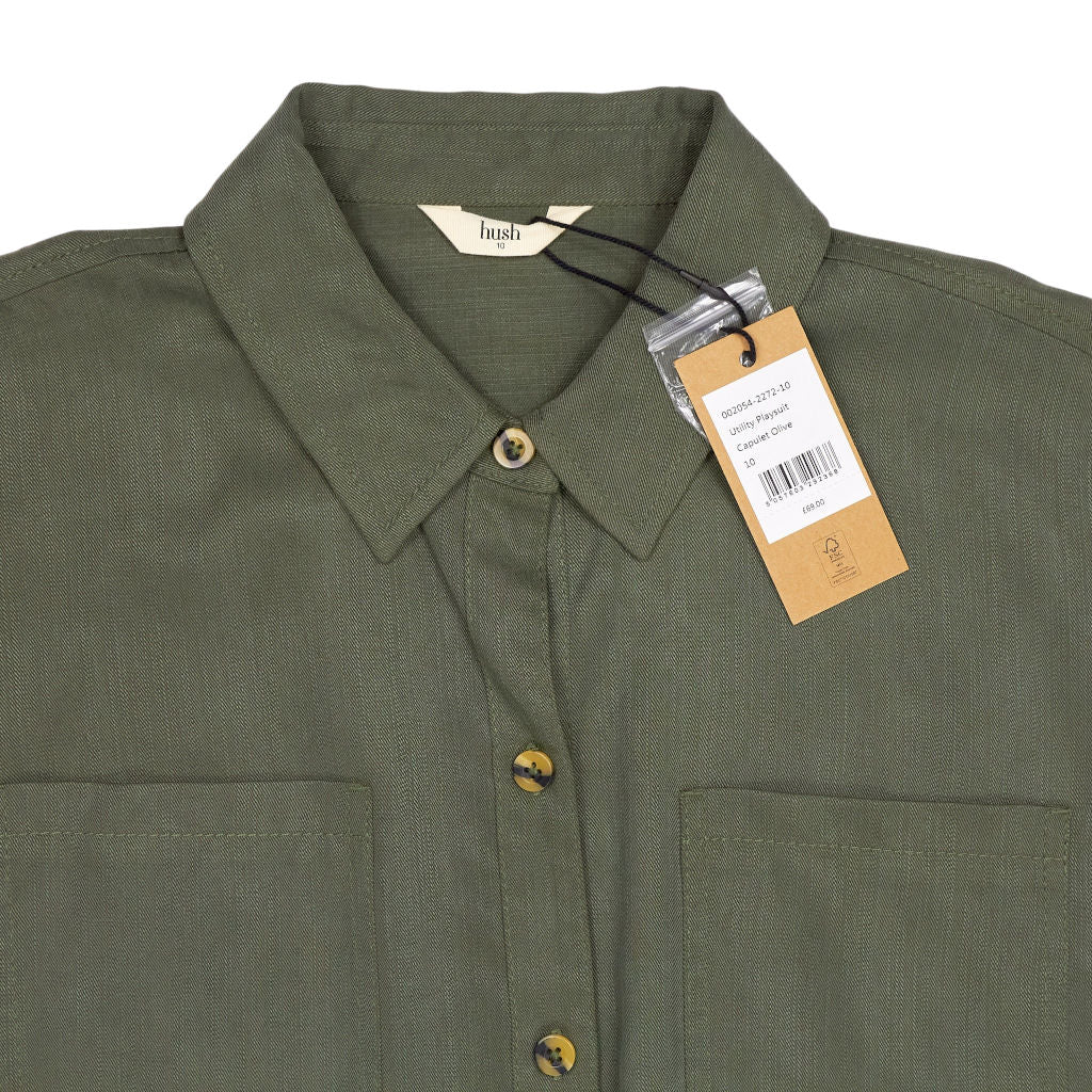 Hush Olive Utility Playsuit