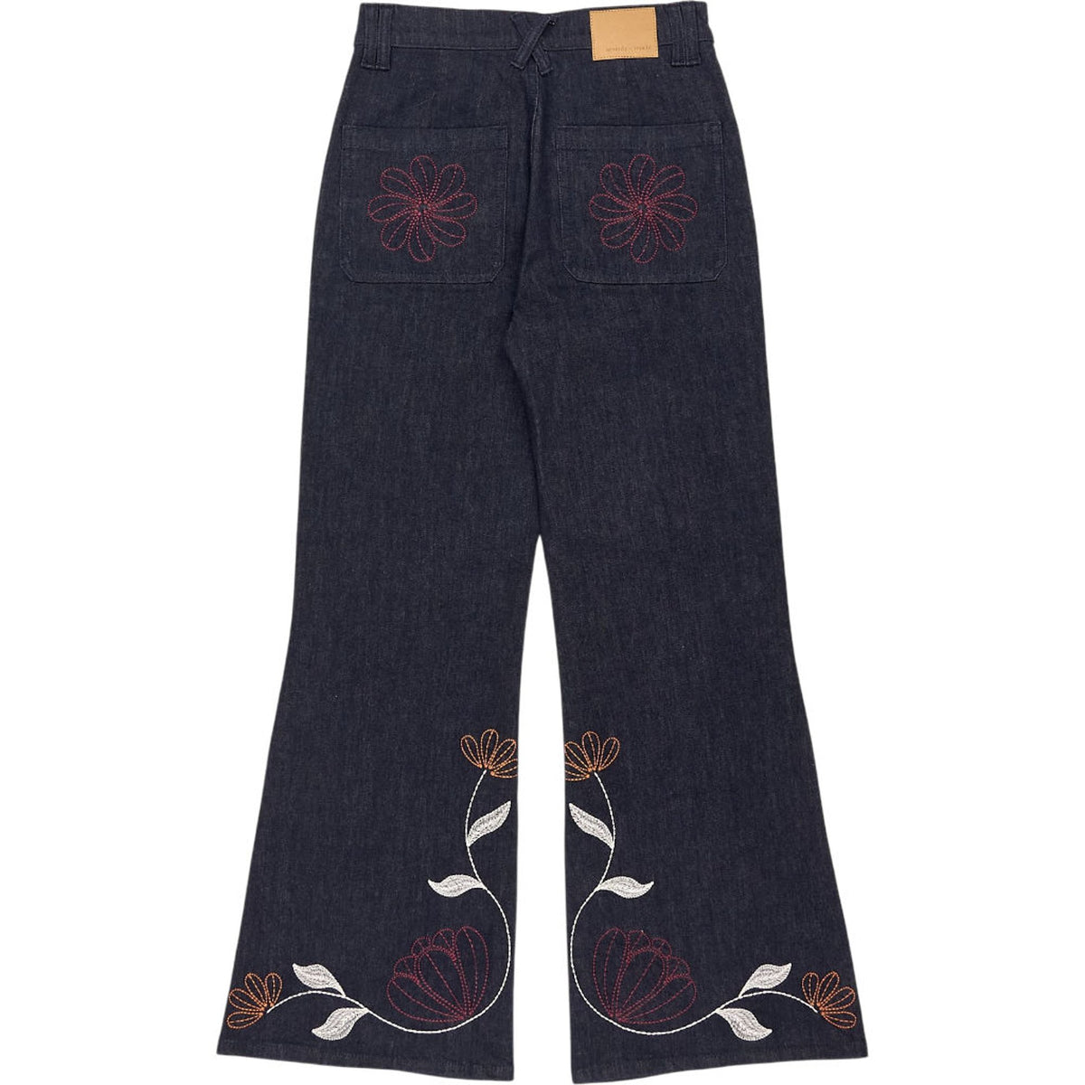 seventy + mochi Blue Embroidered Denim Jeans