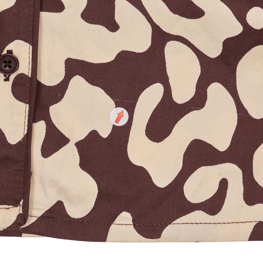 Hush Brown Cream Patterned Shirt