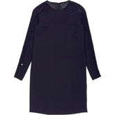 Reiss Navy Lace Sleeve Caryn Dress