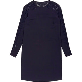 Reiss Navy Lace Sleeve Caryn Dress
