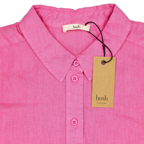 Hush Pink Heather Relaxed Linen Shirt