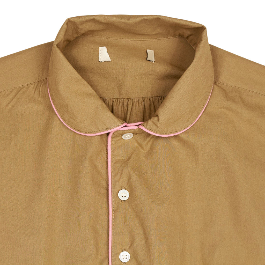 Aimé Brown Belted Shirt Dress