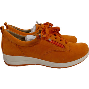 Caprice Orange Sheep Jumbo Suede Comfort Trainers