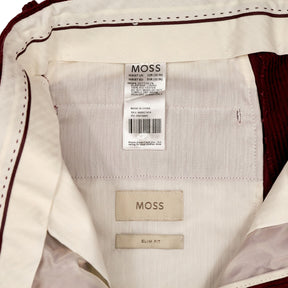 Moss Burgundy Slim Fit Chinos Pants