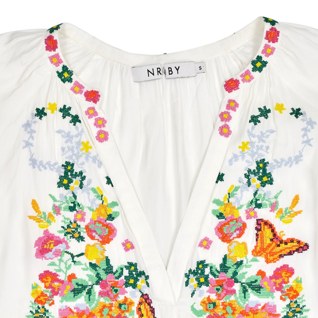 NRBY White Embroidered Top