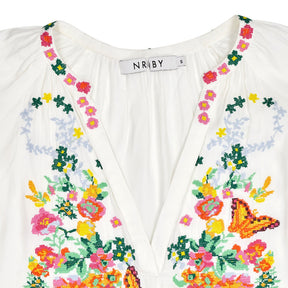 NRBY White Embroidered Top