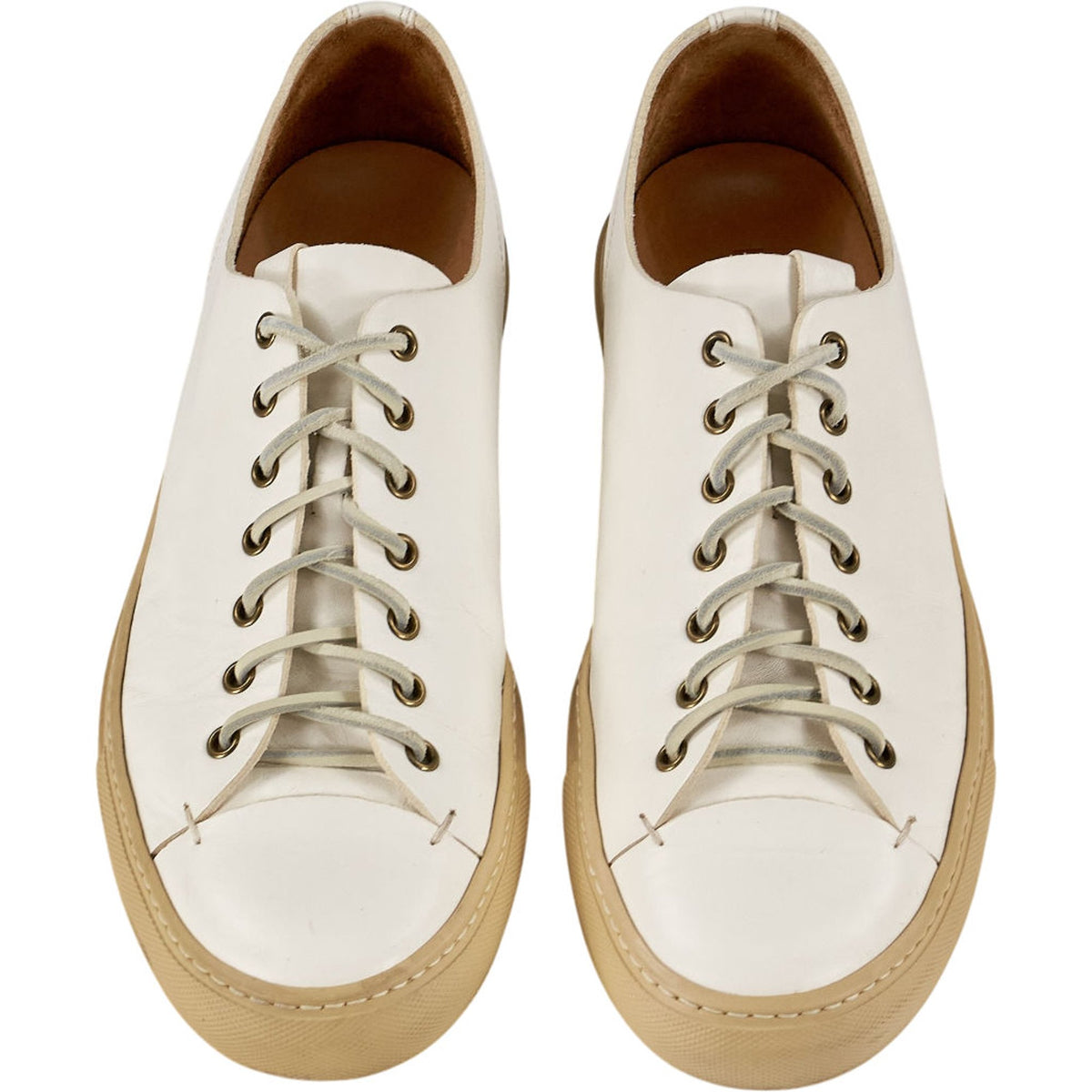 Buttero White Vinci Leather Trainers