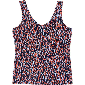 Hush Blue Orange Sally V Neck Jersey Vest